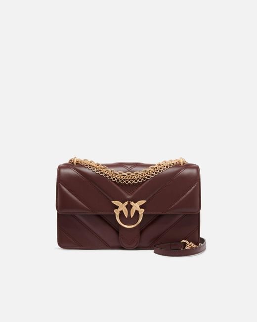 Pinko Brown Love Bag One Medium Shoulder Bag