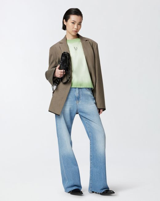 Pinko Green Reimagine By X Patrick Mcdowell Wide T-shirt With Horseshoe