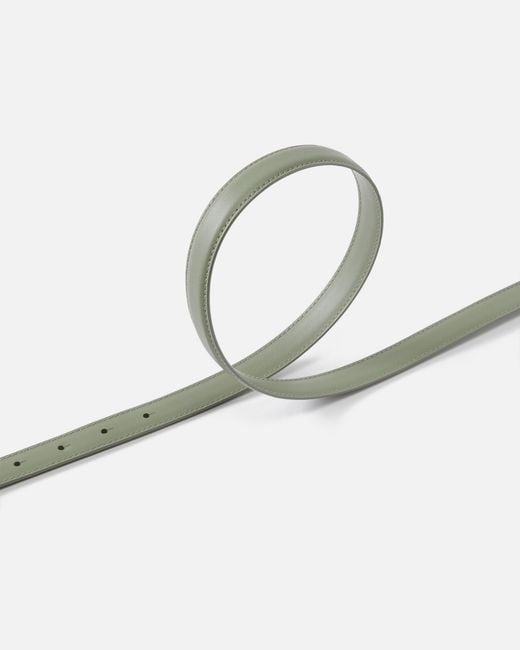 Pinko White Love Birds Thin Leather Belt 2Cm