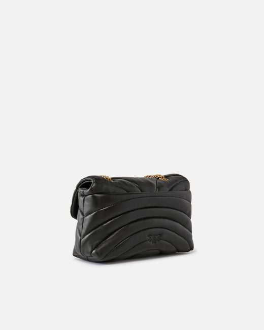 Pinko White Love Bag Puff Butterfly Mini Nappa Leather Crossbody Bag