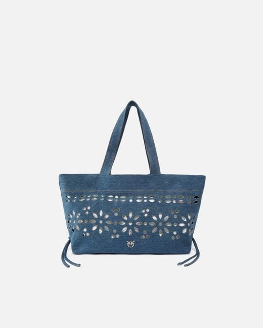 Pinko Blue Medium Shopper Bag