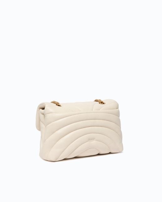 Pinko Natural Love Bag Puff Large Butterfly Quilt Crossbody Bag