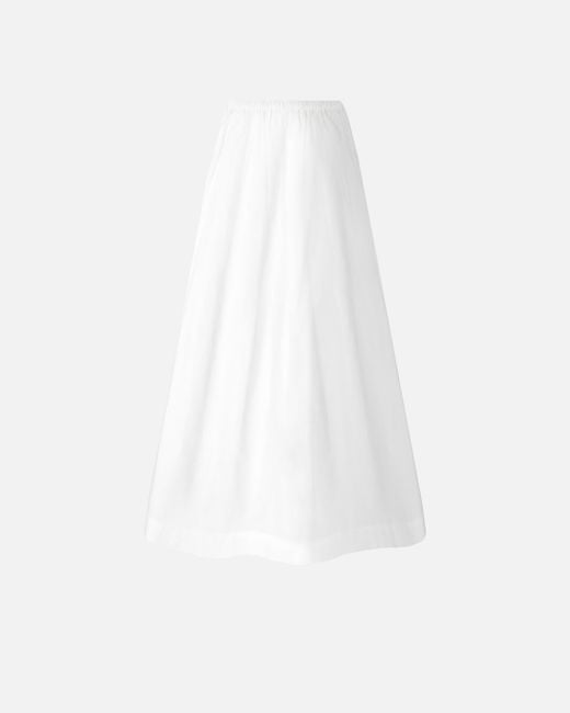Pinko White Long Skirt With Elasticated Waist