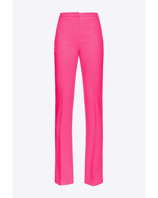 Pinko Pink Flared Stretch Trousers