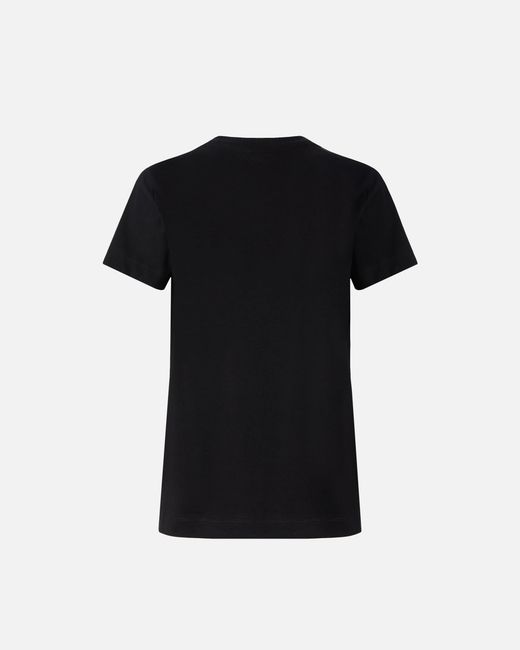 Pinko Black T-Shirt With Logo Embroidery