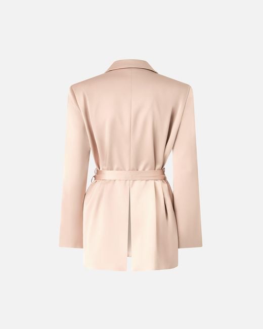 Pinko Pink Satin Jacket With Belt