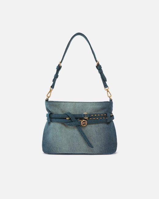 Pinko Blue Belt Bag Mini Small Shoulder Bag