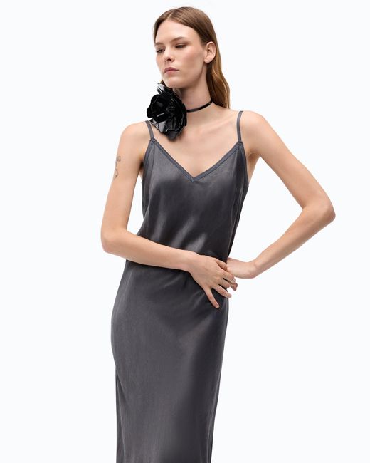Pinko White Long Slip Dress