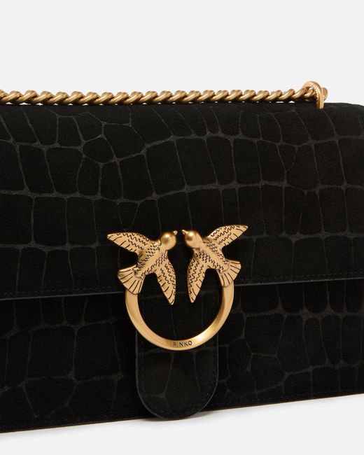 Pinko Black Love Bag One Medium Crossbody Bag