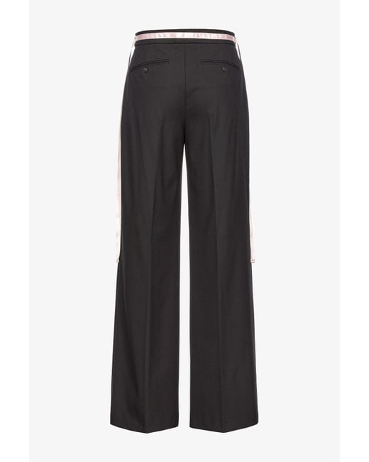 Pinko Black Reimagine Trousers With Ribbon By Patrick Mcdowell