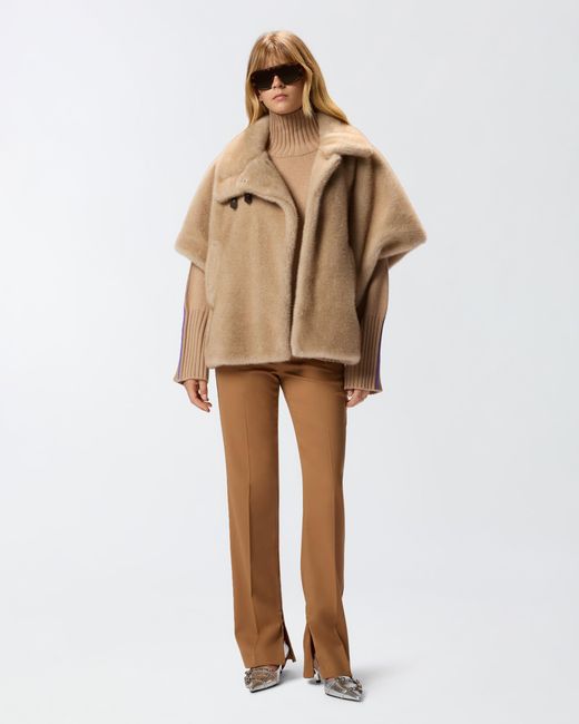 Jersey Amplio De Cuello Alto Pinko de color Natural