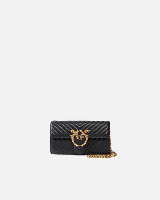 Pinko White Love Bag One Wallet Chevron