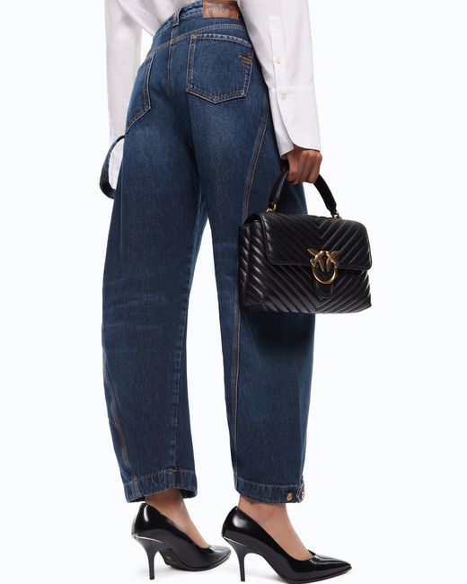 Pinko Blue Straight-Fit Jeans With Workwear Loop