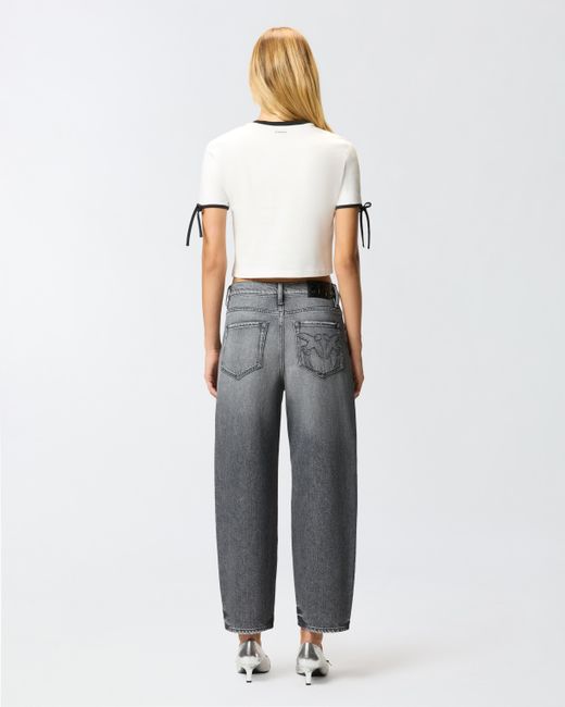 Pinko Natural Cropped Love Birds T-shirt