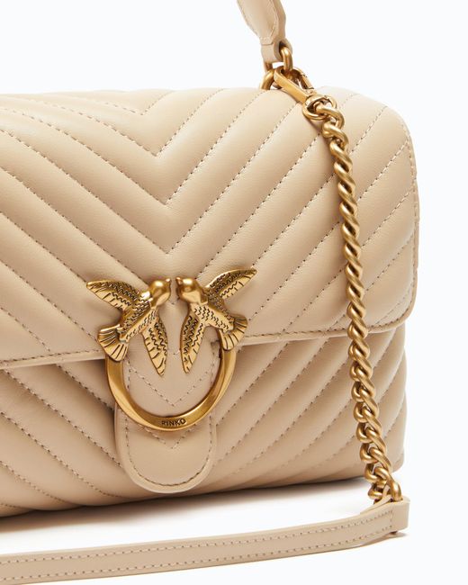 Pinko Natural Classic Lady Love Bag Puff Chevron