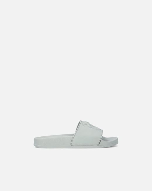 Pinko White Rubber Slip-On Sandals With Love Birds Maxi Logo