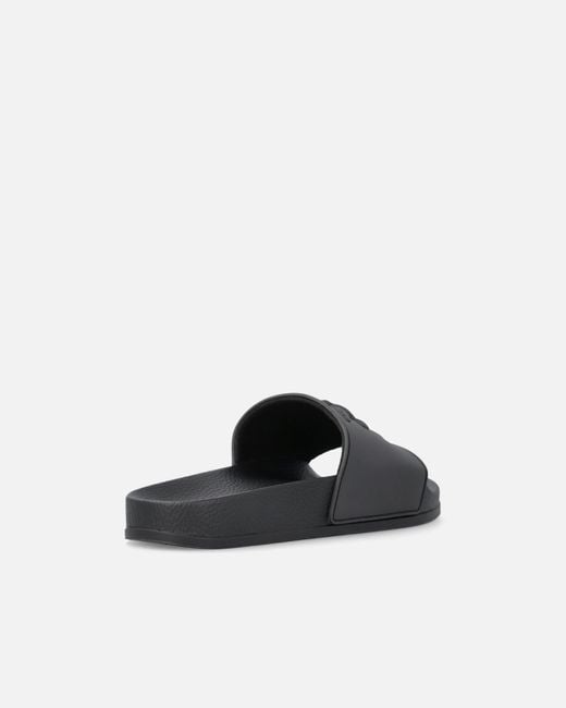 Pinko White Rubber Slip-On Sandals With Love Birds Maxi Logo