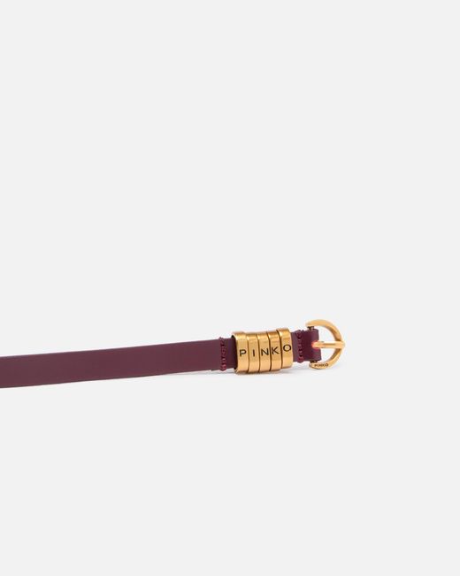 Pinko White 1.2-Cm Belt With Lettering Logo