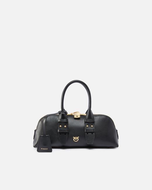 Pinko Black Small Leather Escape Bag