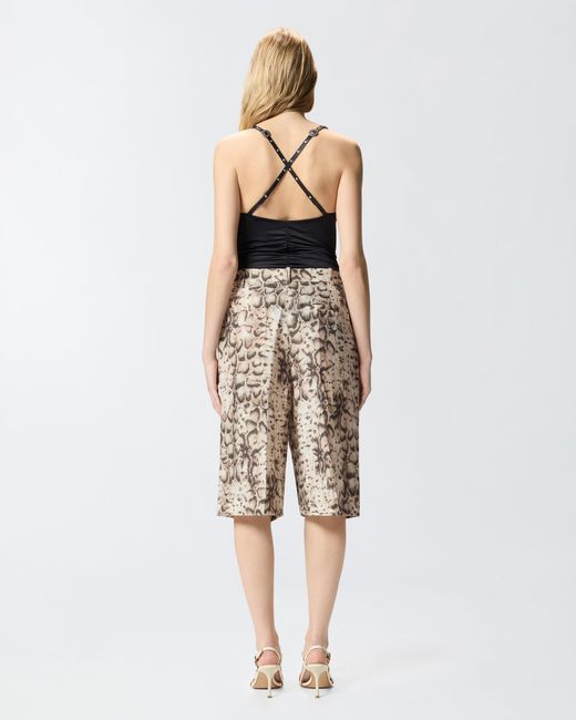 Pinko Black Bodysuit With Crossed Shoulder Straps