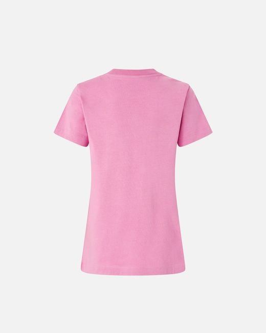 Pinko Pink T-Shirt With Logo Embroidery