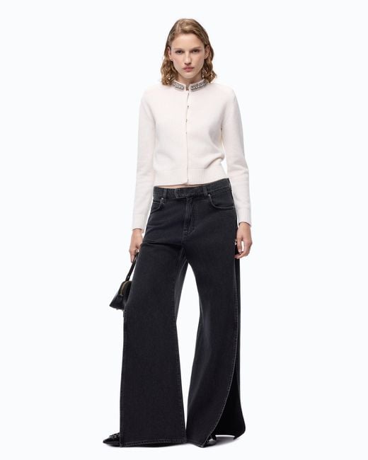 Pinko White Cardigan With Jewel Collar