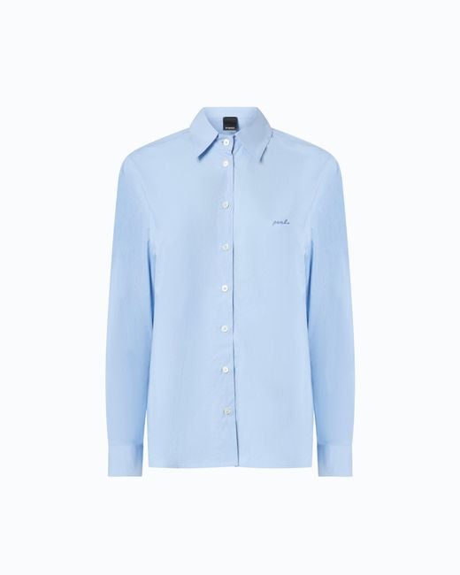 Pinko Blue Boxy Poplin Shirt