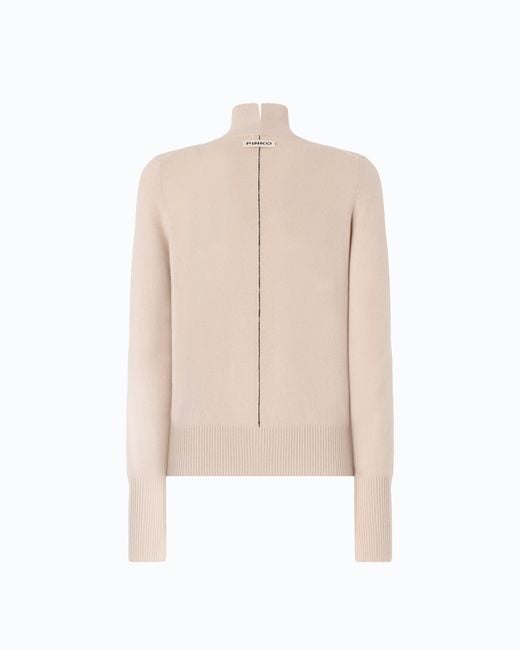 Pinko Natural Wool And Cashmere Turtleneck Sweater