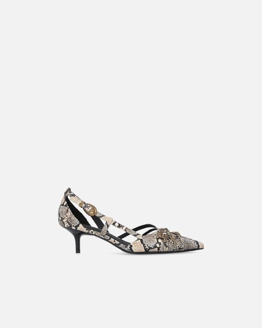 Pinko White Pumps Mit Pythonprint Und Schmucknieten