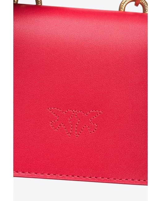 Pinko Red Micro Love Bag One Top Handle Light
