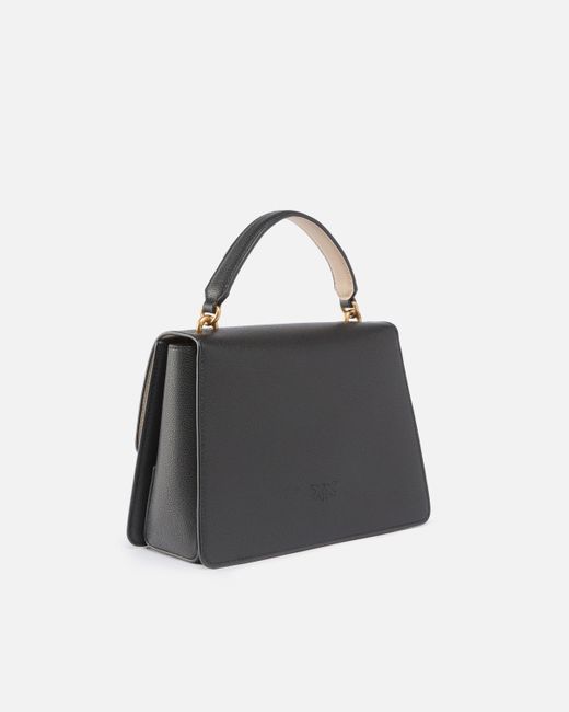 Borsa A Mano Media Love Bag Top Handle Light di Pinko in Black