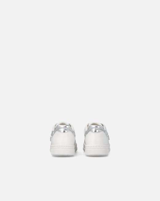 Pinko White Leather Sneakers With Love Birds Logo
