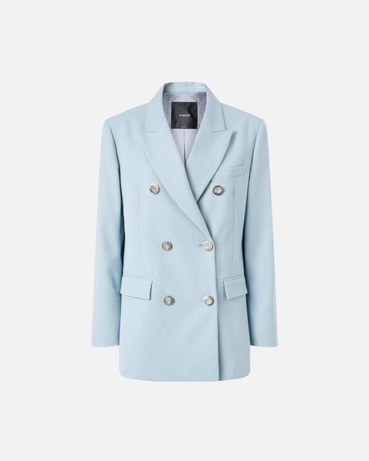 Pinko Blue Double-Breasted Jacket