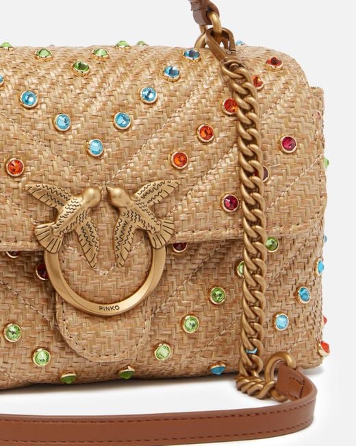 Borsa Piccola A Mano Lady Love Bag Puff di Pinko in Natural