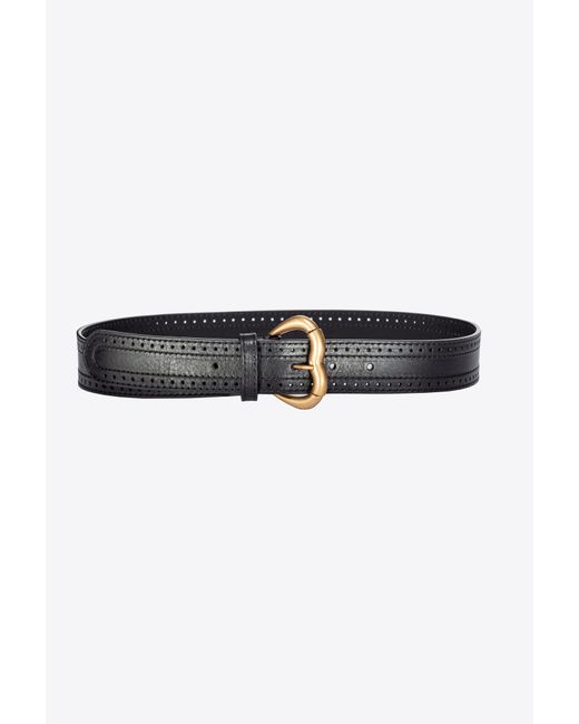 Pinko Black Jolene Leather Belt