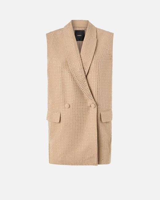 アウターその他 PINKO Woman Waistcoat Beige 105072A2JO C21 PINKO: Waistcoat woman - Beige | Pinko waistcoat 105072A2JO