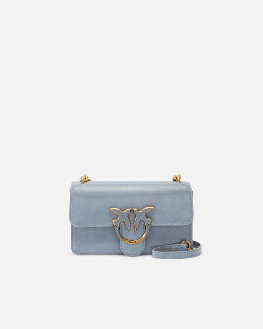 Pinko Blue Love Bag Small Leather-effect Crossbody Bag