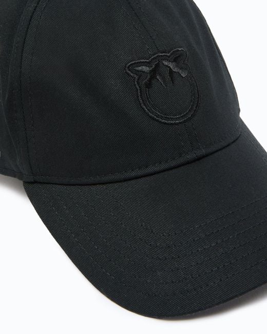 Pinko Black Cap With Peak And Love Birds Logo