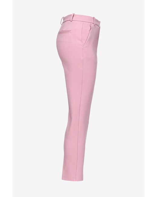 Pinko Pink Milano-knit Cigarette Trousers