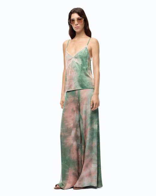 Pinko Green Gradient Satin Top