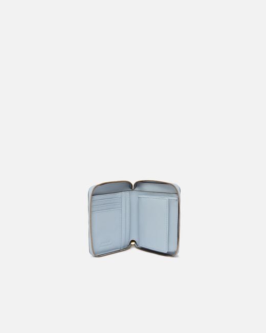 Pinko White Square Leather Zip-Around Purse