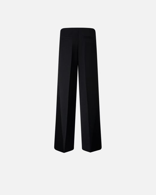 Pantalon Palazzo Avec Empiècements En Satin Pinko en coloris Black