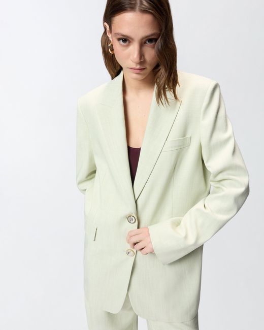 Pinko Multicolor Single-Breasted Jacket With A Rustic Effect