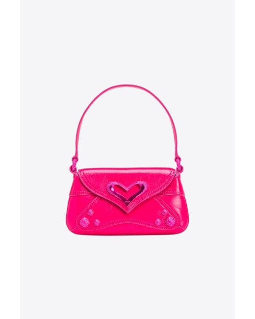 Pinko Pink Baby 520 Bag In Vintage Naplak