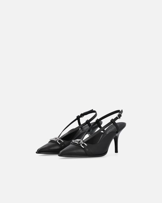 Pinko White Sling-Back Pumps