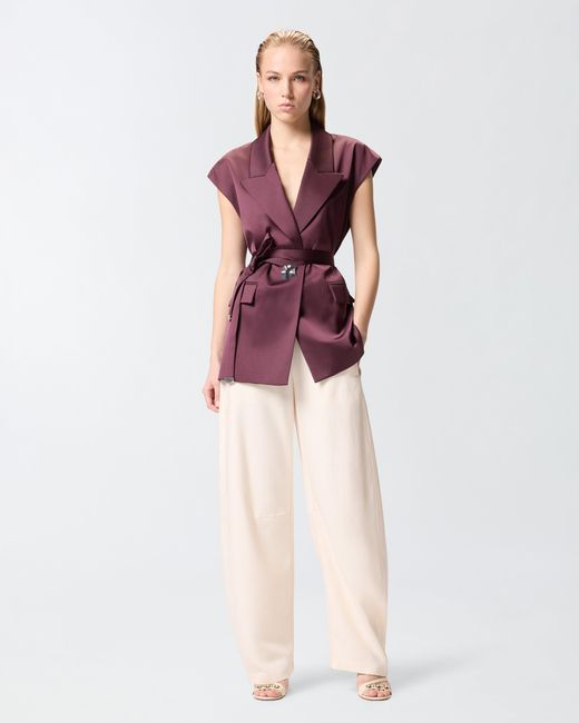 Pinko Purple Sleeveless Jacket