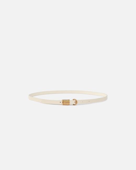 Pinko White 1.2-Cm Belt With Lettering Logo