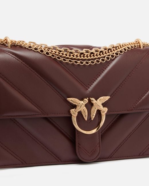 Pinko Brown Love Bag One Medium Shoulder Bag