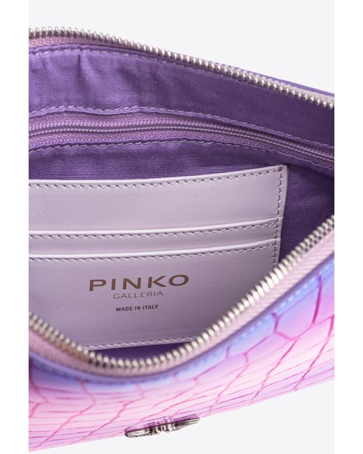 Classic Flat Love Bag cocco lucido sfumato Galleria di Pinko in Pink