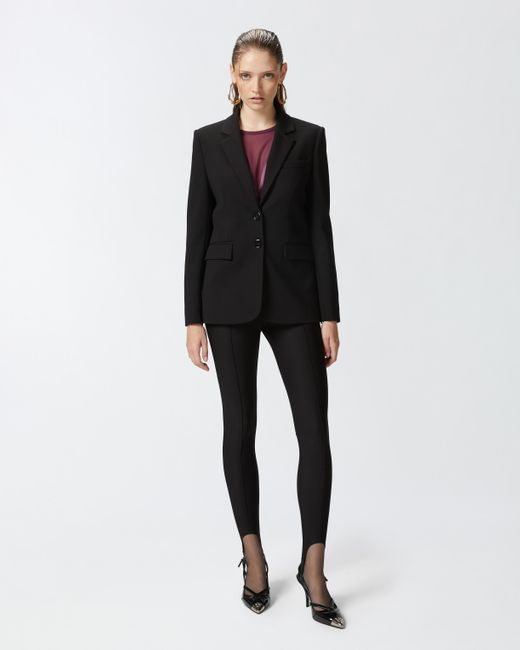 Blazer Monopetto Con Spalle Costruite di Pinko in Black